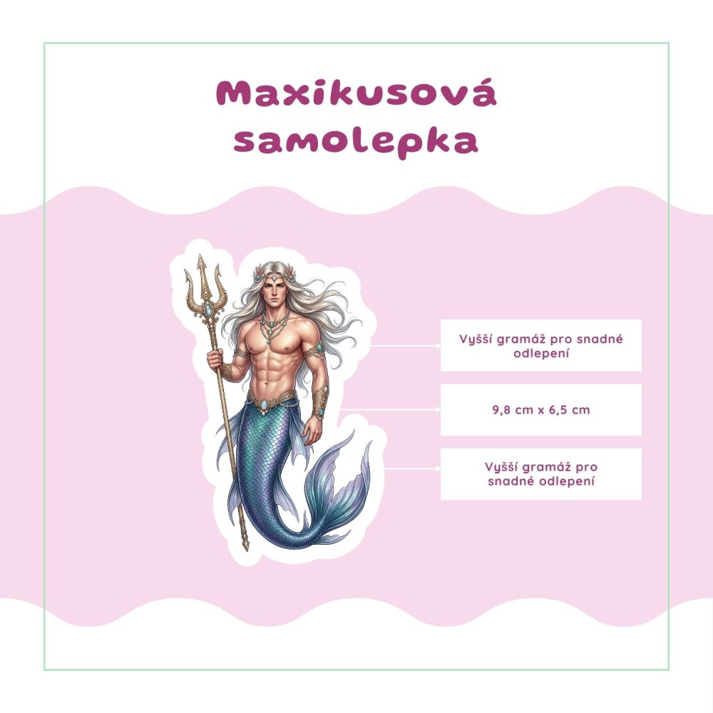Detail samolepky Vládce oceánu