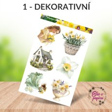 Březnový narcisový den | Měsíční samolepkové kity do diáře