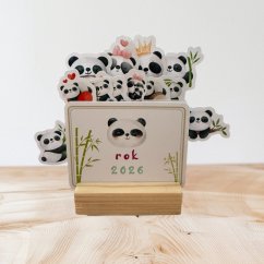 Pandový kalendář na rok 2026 | Malý stolní kalendáříček