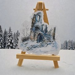 Zasněžené ruiny | Samolepka do diáře