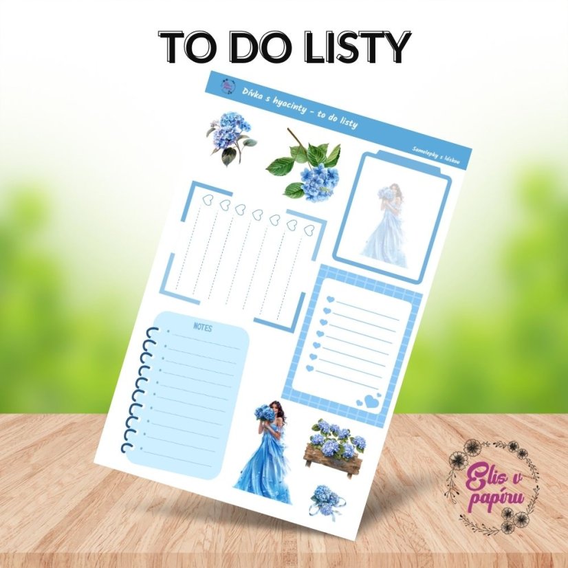 Dívka s hyacinty | Dekorativní samolepkový kit