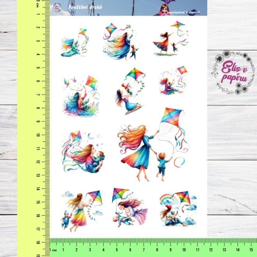 Pouštění draků | Samolepky do diáře