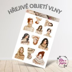 Hřejivé objetí vlny | Samolepky do diáře