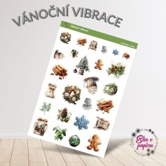 Samolepky do diáře s motivem Vánoc a přírody