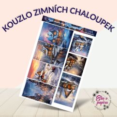 Kouzlo zimních chaloupek | Samolepky do diáře - obrázkové boxy