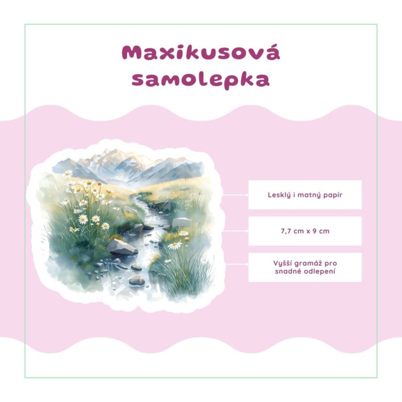 Luční říčka | Samolepka do diáře