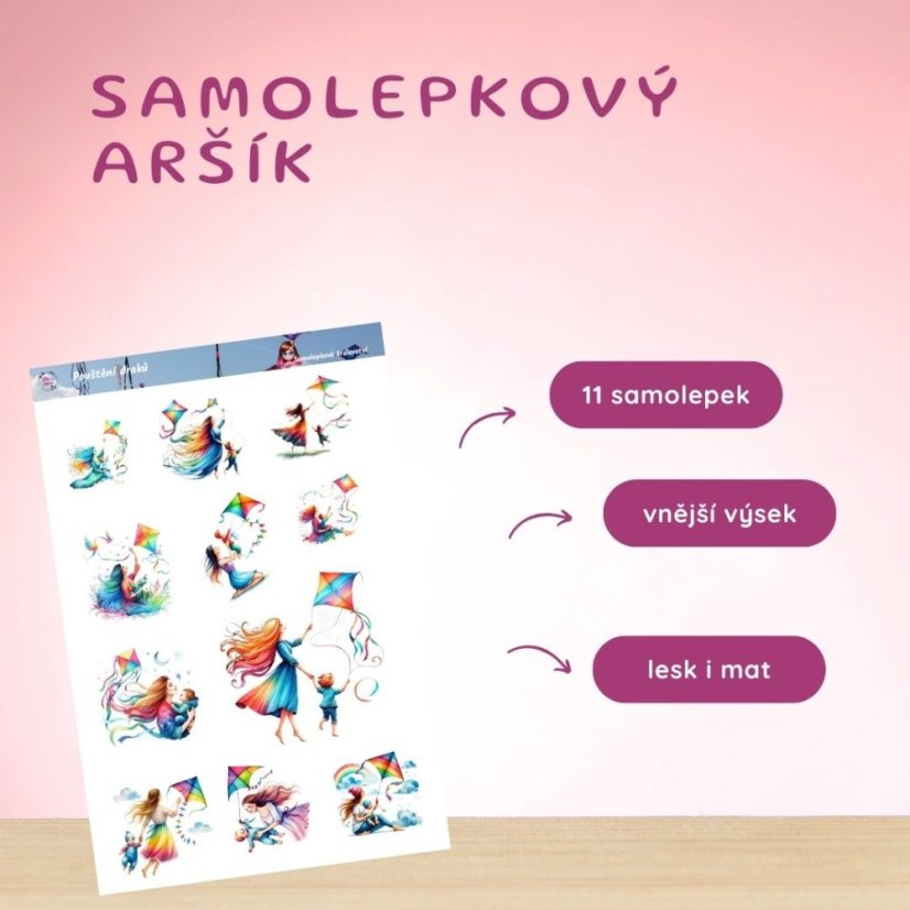 Pouštění draků | Samolepky do diáře