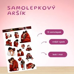 Láska v červené | Samolepky do diáře