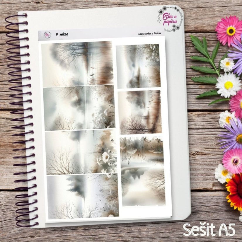 Samolepky s motivy mlhy, které přináší do tvého plánování klid, tajemství a snovou atmosféru. Perfektní doplněk pro diář, bujo nebo scrapbook.