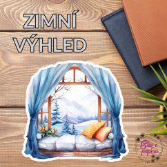 Velká samolepka ideální na úvodní stránku měsíce v diáři