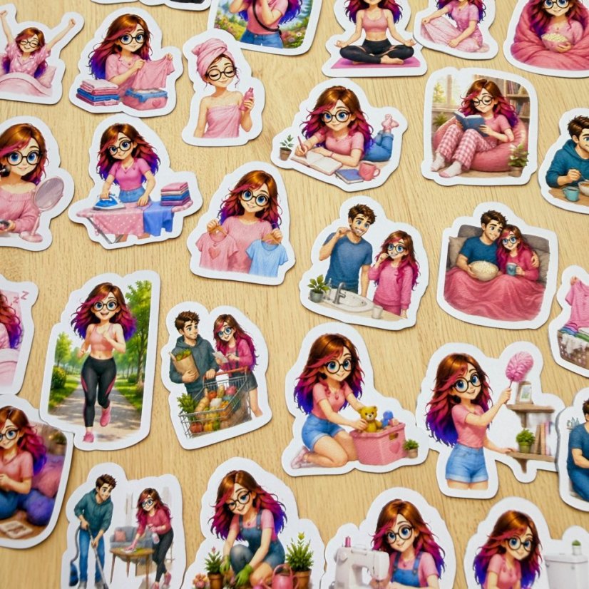 Den s Elis a Tomem | Malé kusové samolepky pro diář i scrapbook