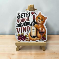 Šetři vodou, pij víno | Maxi kusová samolepka pro diář i scrapbook