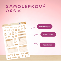 Béžová sada pro produktivitu | Samolepky do diáře