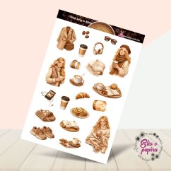 Vůně kávy a klidu | Samolepky do diáře