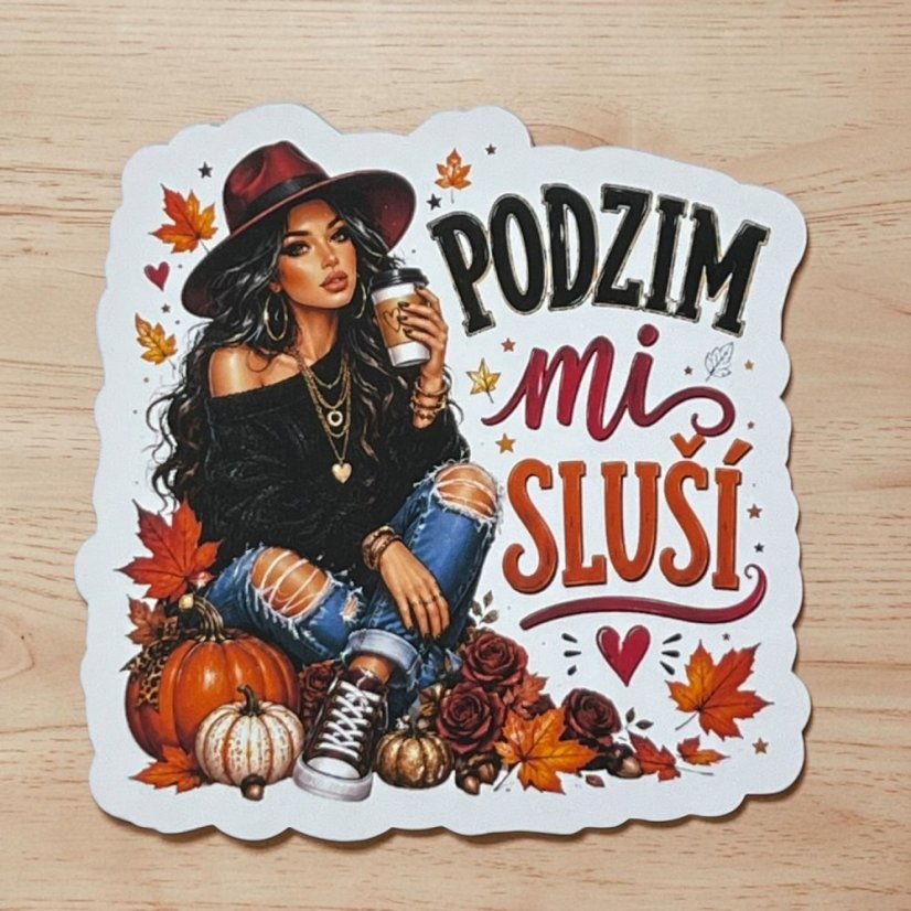 Podzim mi sluší | Maxi kusová samolepka pro diář i scrapbook