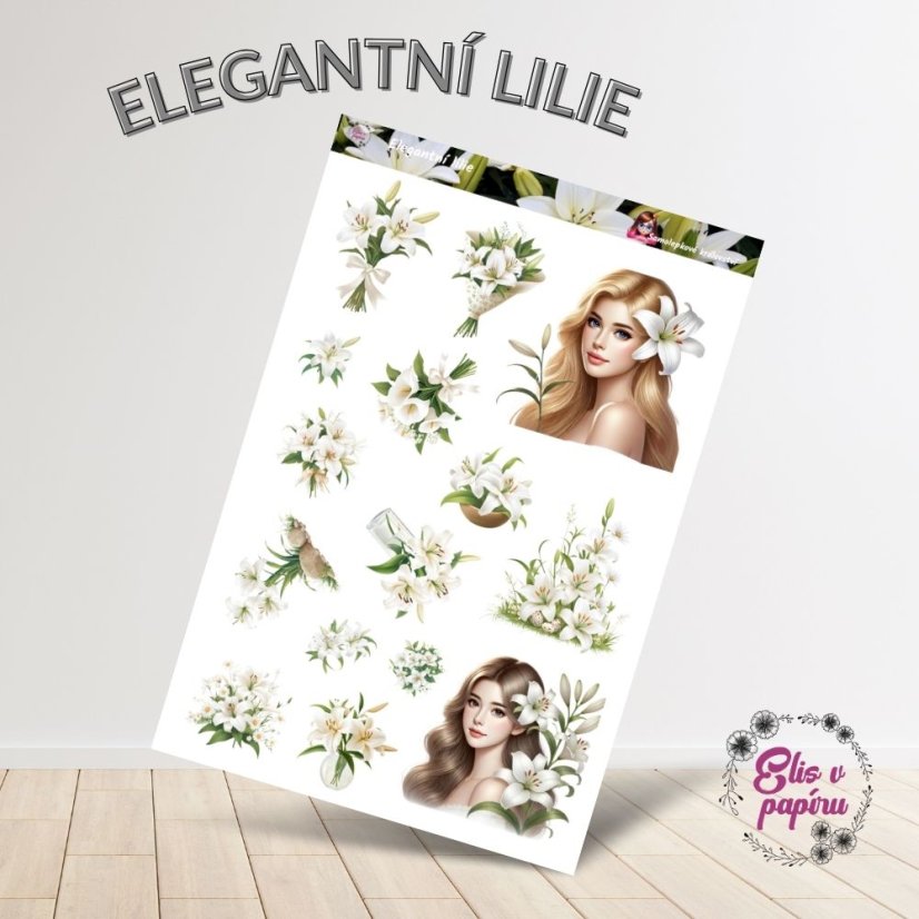 Elegantní lilie | Samolepky do diáře