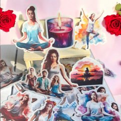 Jóga  |  Velké kusové samolepky pro diář i scrapbook