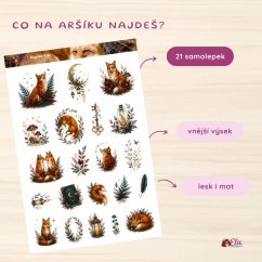 Magická liška | Samolepky do diáře