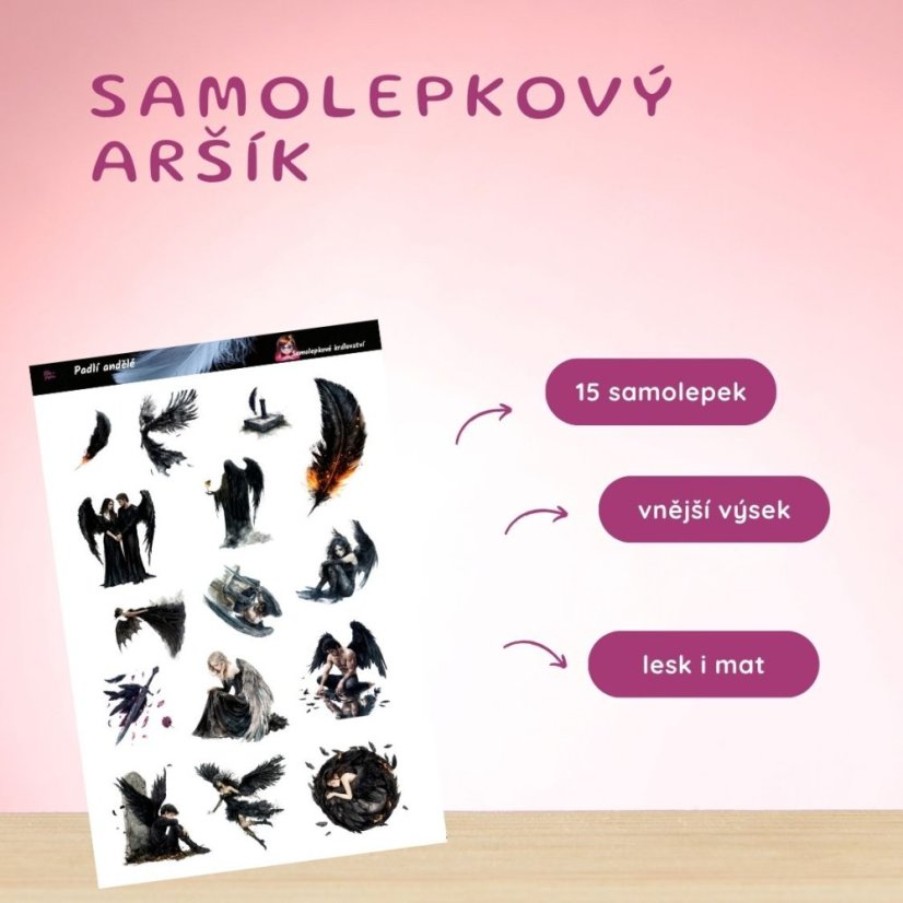 Padlí andělé | Samolepky do diáře