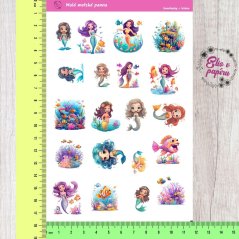 samolepky pro děti i do diáře s mořskými pannami a vílami