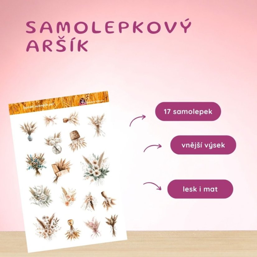 Šeptání sušených polí | Samolepky do diáře
