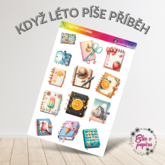 Když léto píše příběh | Samolepky do diáře