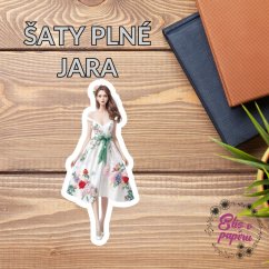 Šaty plné jara | Samolepka do diáře