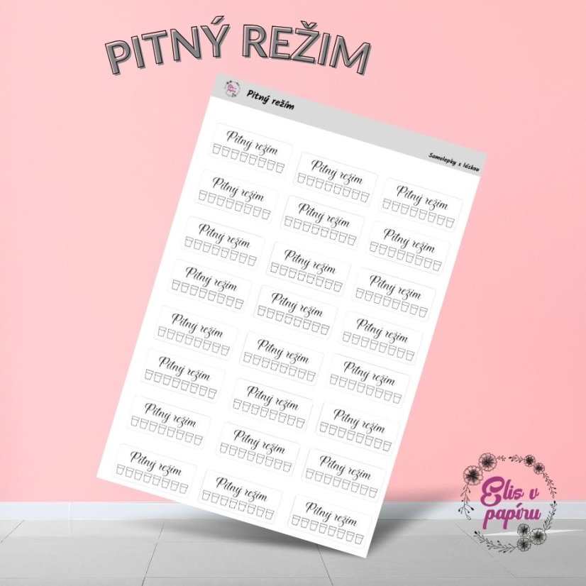 Samolepky ideální pro značení tvého pitného režimu.