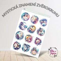 Mystická znamení zvěrokruhu | Samolepky do diáře i do deníku