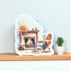 Pohodlné čtení u ohně | Samolepky do diáře