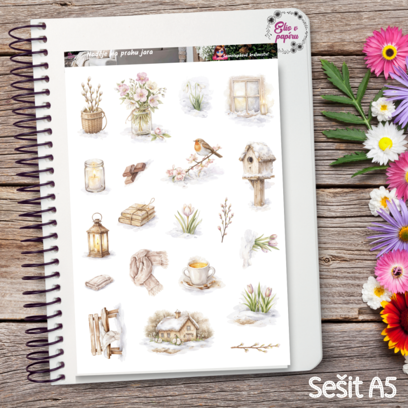 Naděje na prahu jara | Samolepky do diáře