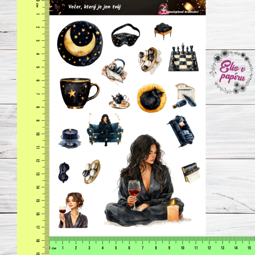 Večer, který je jen tvůj | Samolepky do diáře