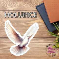 Krásná samolepka "Holubice", pastelové barvy, mírový motiv, diářové samolepky, plánování, bujo, samolepky na scrapbook.