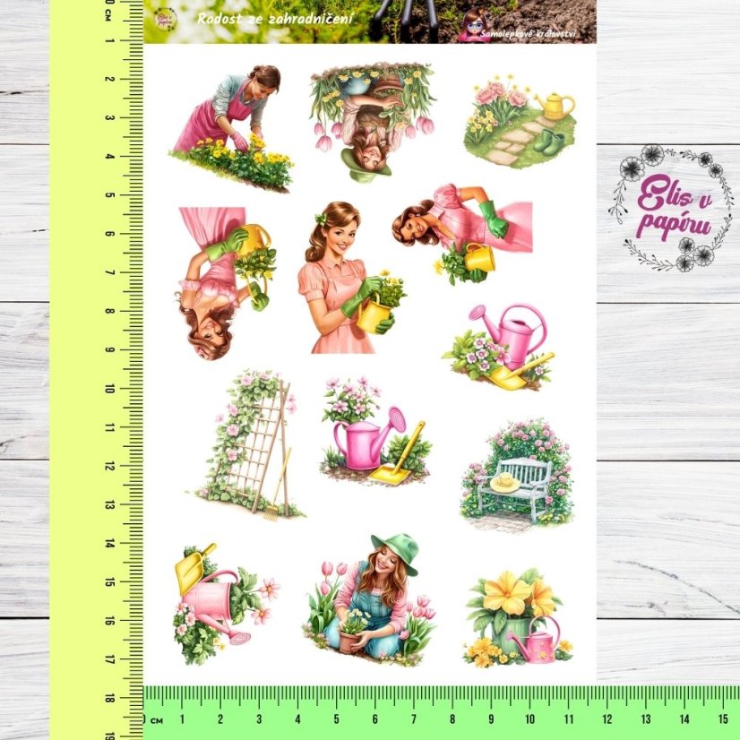 🌸 Samolepky, které zachycují radost ze zahrady – ideální pro diář, bullet journal i scrapbook!
