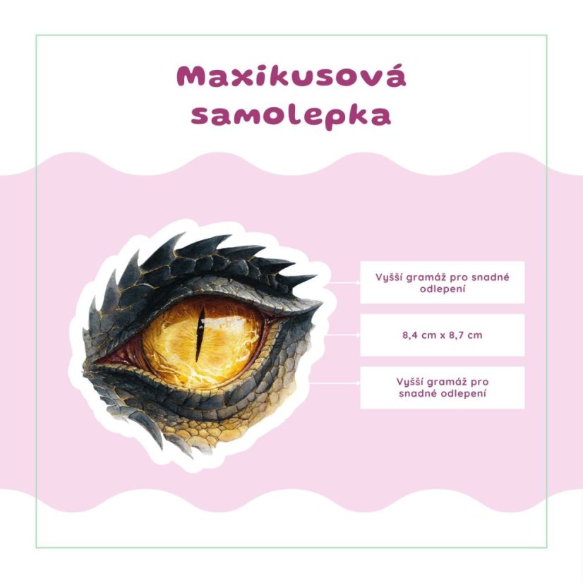 Dračí oko | Maxi kusová samolepka pro diář i scrapbook