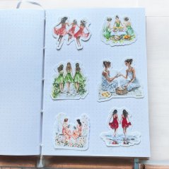 Kamarádky | Velké kusové samolepky pro diář i scrapbook