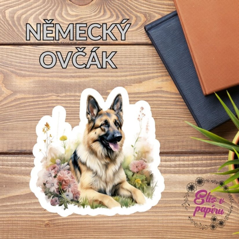 Německý ovčák | Samolepka do diáře | Limitka