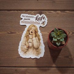 Než dostanu kafe, jsem nepoužitelná | Samolepky do diáře