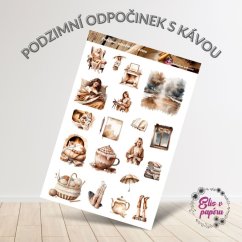 Podzimní odpočinek s kávou | Samolepky do diáře