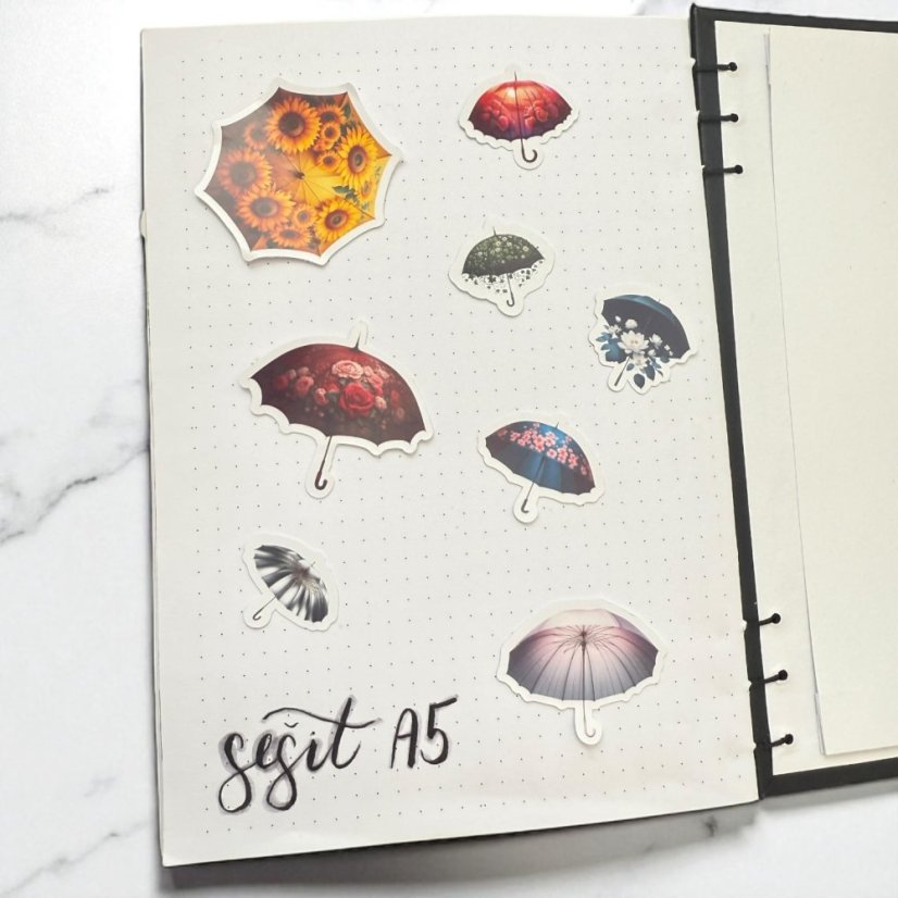 Deštníky | Malé kusové samolepky pro diář i scrapbook