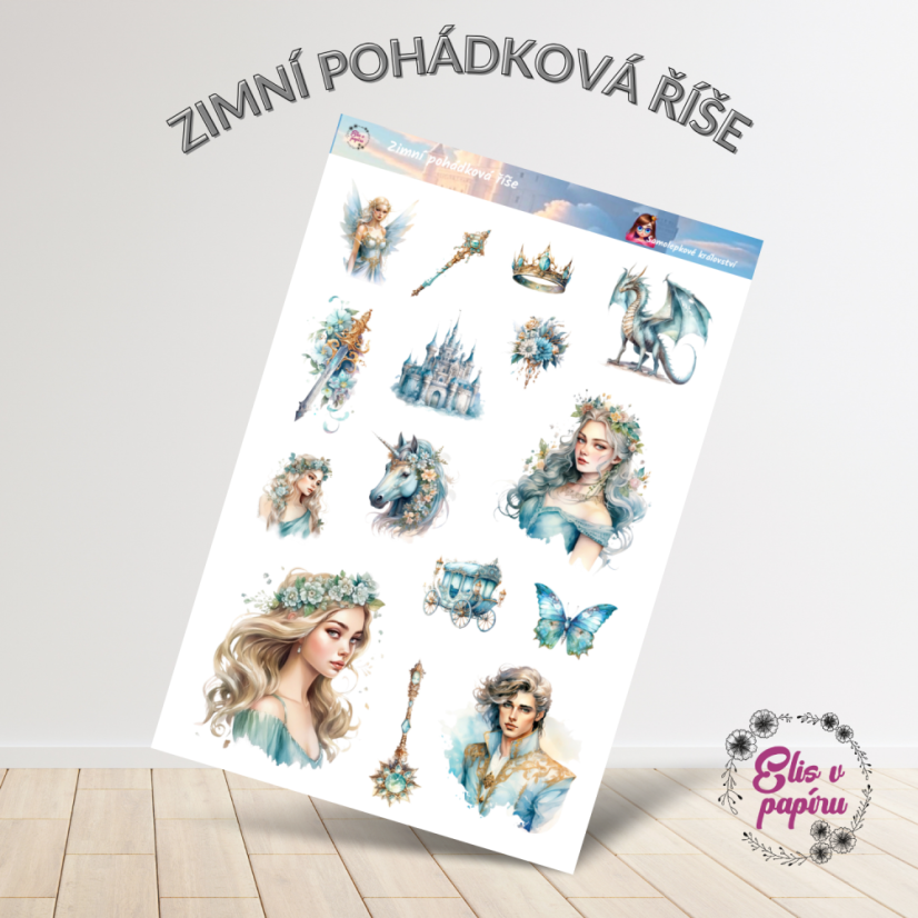 Zimní pohádková říše | Samolepky do diáře