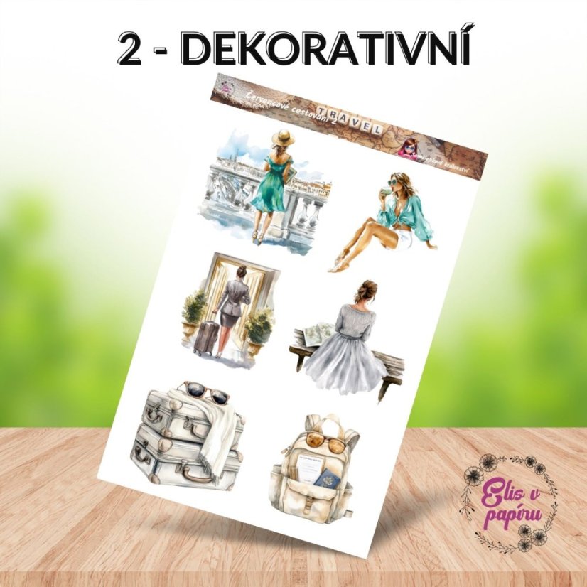 Červencové cestování | Měsíční samolepkový kit