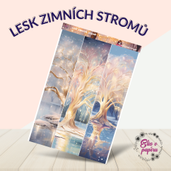 Lesk zimních stromů | Samolepky do diáře - obrázkové pásky