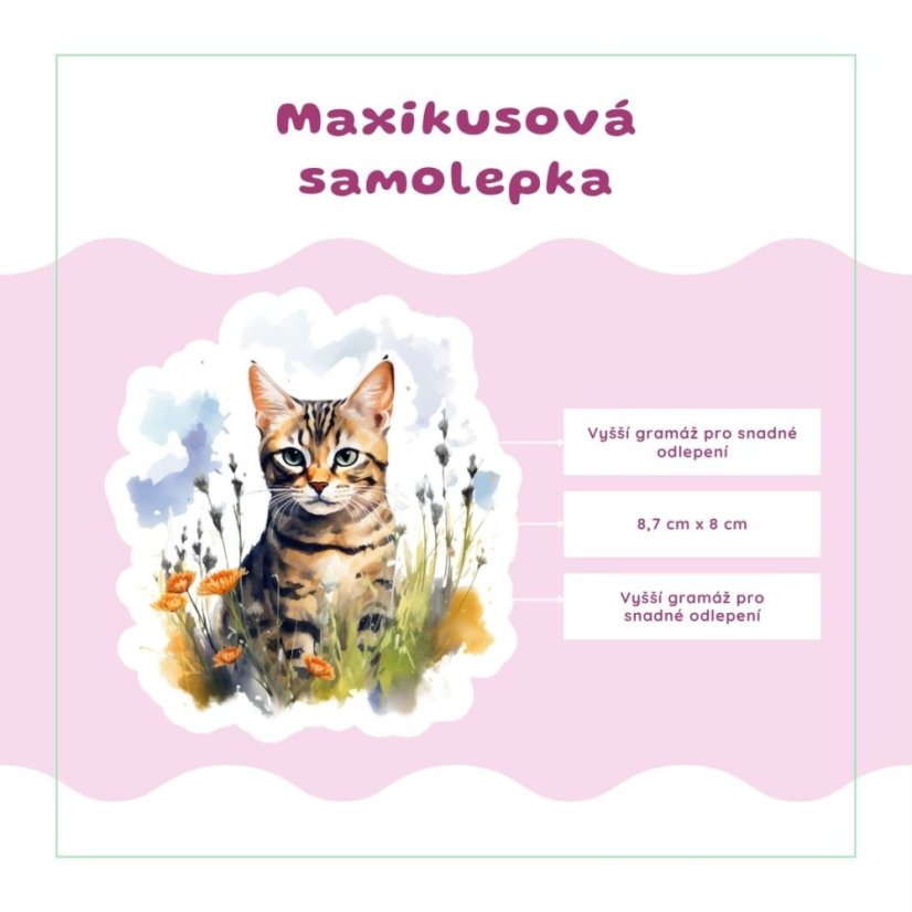 Bengalská kočka | Samolepka do diáře