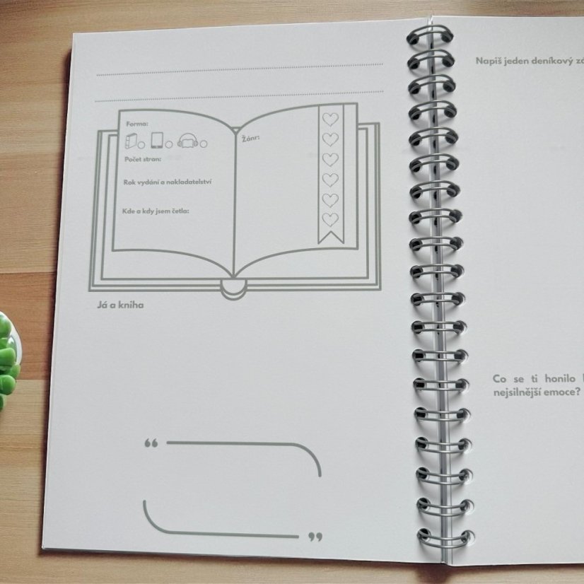 Čtenářský deník pro kreativní knihomolky