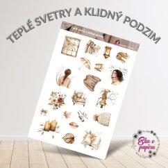 Teplé svetry a klidný podzim | Samolepky do diáře