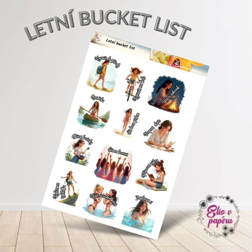Letní bucket list | Samolepky do diáře