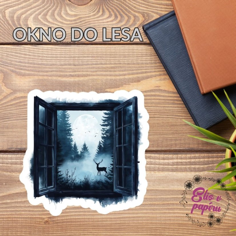 Okno do lesa  | Samolepky do diáře