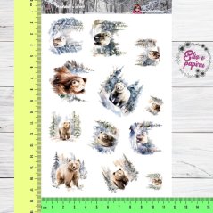 Medvědi v zimě | Samolepky do diáře