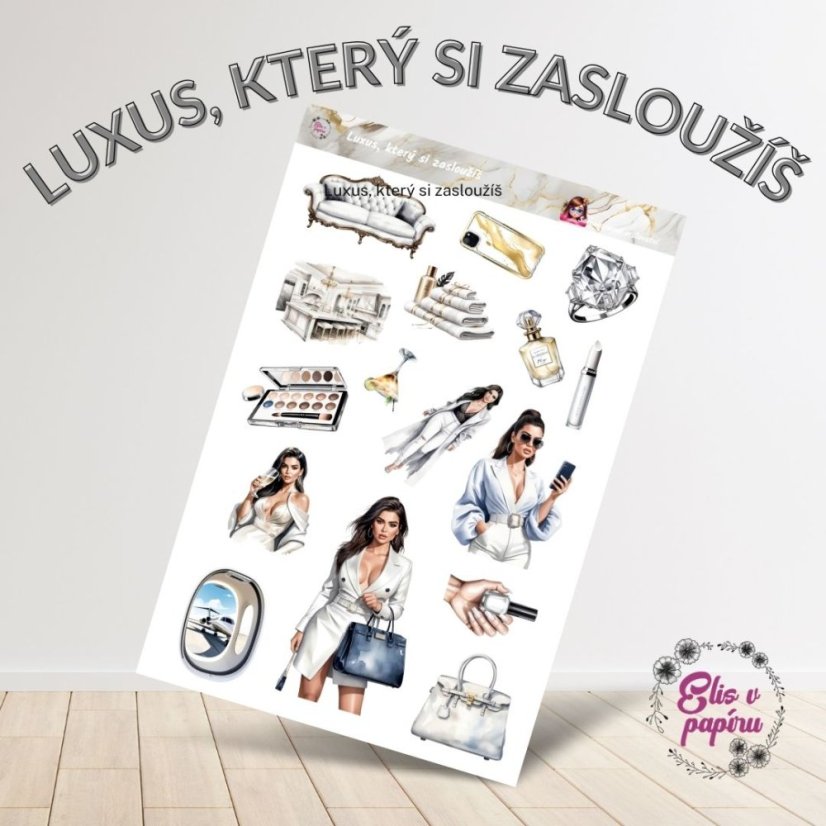 Luxus, který si zasloužíš | Samolepky do diáře